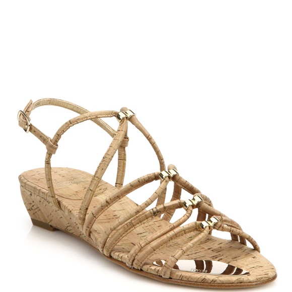 Stuart Weitzman Shoes - Stuart Weitzman Cork Wedge Sandal, size 8.5.
